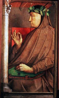 Портрет Франческо Петрарки работы Юстаса ван Гента, XV век.